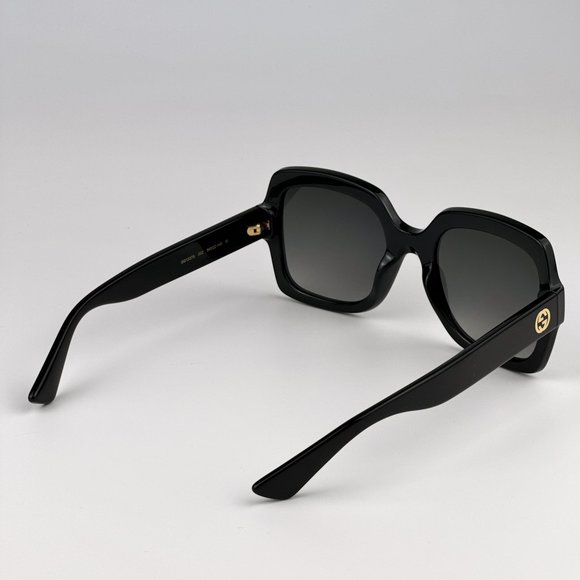 Gucci GG1337S 002 Sunglasses Shiny Black Gradient Gray Polarized Square Women main image 8